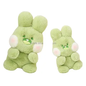 ตุ๊กตากระต่าย Dudu สีเขียวน่ารักยัดนุ่นของเล่นสำหรับเด็กผู้หญิงและเด็ก