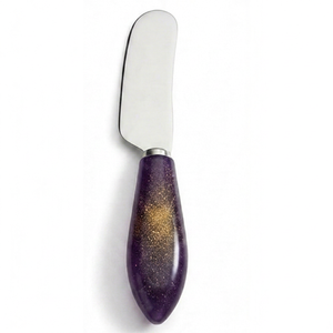 Couteau à beurre en acier inoxydable avec manche en céramique, épandeur à fromage, trancheur, compatible lave-vaisselle, ambidextre, style américain, cuisine - Product Image 1