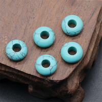 Naturel 12x5mm Grand Trou Turquoise Perles Fine Qualité Gemme Grand Trou Perles pour Faire Bracelet Prix de Gros