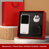 Ensemble cadeau promotionnel d'entreprise personnalisable, écouteurs sans fil, batterie externe, haut-parleur, promotion 3 en 1, ensembles cadeaux d'entreprise de luxe