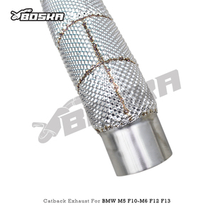Boska SUS304ท่อไอเสีย downpipe สำหรับ BMW M5 M6 F10 F12 F13 F06 2012-2016 S63 4.4TT ฉนวนหุ้มฉนวนกันความร้อน - Product Image 3