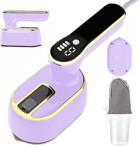 Plancha de Vapor Portátil Plegable con Pantalla LCD 110V/220V, Mini Plancha de Vapor Eléctrica de Mano para Ropa - Product Image 1