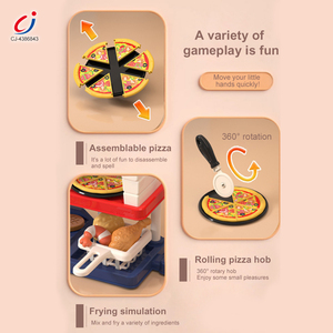 Juego de Pizza de Plástico Chengji, Juguete de Comida Simulada, Juego de Cocina con Iluminación, Accesorios de Juego para Niños - Product Image 3