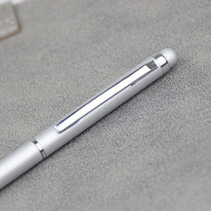 BKS pena bola logam multifungsi, pena Stylus logo kustom 2-in-1 untuk layar sentuh Tablet Logo 1.0mm lebar menulis Promosi - Product Image 4