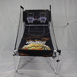 2 người chơi bắn đôi đồng xu hoạt động có thể gập lại Máy bắn bóng rổ vui vẻ trò chơi tự động - Product Image 3