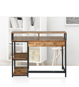 Bàn máy tính bằng gỗ bàn máy tính với màn hình đứng kệ lưu trữ Bàn phím Khay học viết bảng - Product Image 3