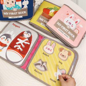 Jouets sensoriels pour nourrissons, jouets <span class=keywords><strong>de</strong></span> voyage pour tout-petits, activités, livre d'activités 3D, jouets Montessori cognitifs texturés, jouets doux <span class=keywords><strong>et</strong></span> silencieux pour bébés, livres en tissu - Product Image 2