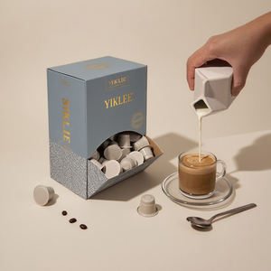 Logo personnalisé impression café liquide crémier ensemble boîte d'emballage K tasse dosette café boîte de rangement café expresso boîte de papier - Product Image 1