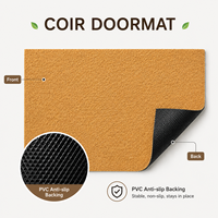 Tapis de porte extérieur personnalisé en fibre de coco antidérapant avec support PVC, imprimé sur mesure, vente en gros