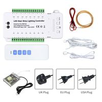 Kit d'éclairage d'escalier à télécommande 16 étapes, câblage DC12V-24V, bandes LED à économie d'énergie 3000K 4000K pour la rénovation d'escaliers