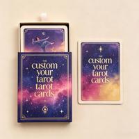 Boîte tiroir personnalisable en papier pour cartes de tarot avec estampage à chaud doré, idéale pour cadeaux d'anniversaire et divination (vente en gros)