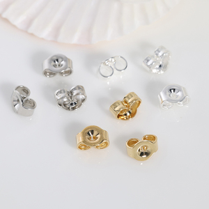 Wholesale Jewelry Findings Classic Secure Replacement Locking <strong>Earring</strong> <strong>Backs</strong> <strong>Butterfly</strong> Brass <strong>Earrings</strong> <strong>Back</strong> Stopper <strong>for</strong> Studs - Product Image 1