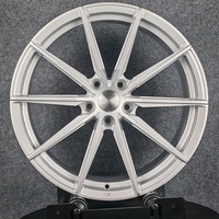 Nuevas Llantas Monobloque de Alto Rendimiento XCD Premium, Forjadas en Aleación de Aluminio Pulido, Diseño Cóncavo Profundo, 5x112, 25mm, Plateadas, para Autos de Pasajeros