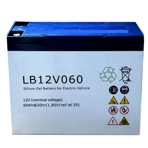 12v 58ah selado manutenção livre vrla bateria de chumbo ácido, triciclo ce abs parafuso cabeça 600 @ 80% dod 13.1-13.45v 58ah @ 2hr 12v58ah