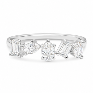 Anello Geometrico con Zirconi Ovali e Quadrati per Donne, Elegante Gioiello da Dito alla Moda - Product Image 1