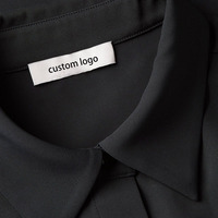 Nouvel Arrivage Personnalisé Ensemble 2 Pièces Musulman Modeste Noir Chemise Ample Boutonnée à Col Tunique et Jupe Longue Respirante Tenue Islamique