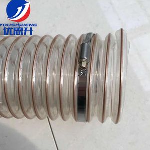 Aislamiento de alambre de 2mm de espesor, acero chapado en cobre, pared transparente, aire, conducto de Pu, manguera espiral de poliuretano <span class=keywords><strong>E</strong></span> - Product Image 5