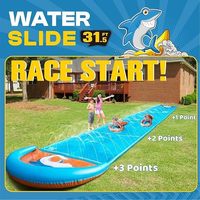Toboggan aquatique gonflable en PVC YIBEI Toytime pour enfants, pour jeu parent-enfant, usage domestique, planche de surf aquatique pour trois personnes, <100 kg