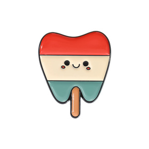 卡通牙牙软珐琅翻领别针胸针护理牙齿促销背包徽章服装配件礼品饰品 - Product Image 6