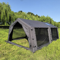 Tente de camping gonflable portable de luxe moderne Oxford imperméable à ouverture rapide automatique 17m² 2 pièces extensible multicolore
