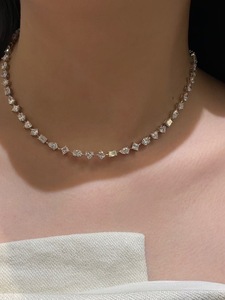 Collana con Diamante Coltivato in Laboratorio Certificato IGI, Taglio Smeraldo o a Pera, 5ct 10ct, <span class=keywords><strong>Oro</strong></span> 14k 18K, Purezza VVS, CVD, Ciondolo di Lusso per Donne - Product Image 5
