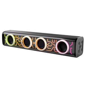 Barre de son TV puissante 8W 1500mA, audio box, filaire et sans fil BT TF AUX TWS, haut-parleur surround domestique pour PC, cinéma, Aux - Product Image 1