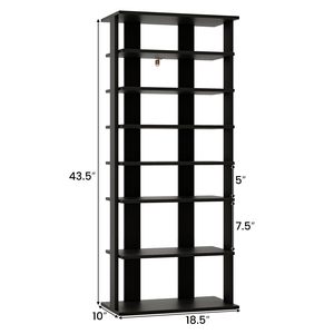 Zapatero Vertical <span class=keywords><strong>de</strong></span> <span class=keywords><strong>madera</strong></span> <span class=keywords><strong>de</strong></span> 8 niveles, diseño patentado <span class=keywords><strong>de</strong></span> esquina que ahorra espacio <span class=keywords><strong>para</strong></span> 7 pares, Zapatero <span class=keywords><strong>de</strong></span> entrada <span class=keywords><strong>de</strong></span> puerta delantera estrecha - Product Image 2