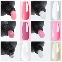 Kit Professionnel d'Extension d'Ongles 15ml Complet en Gel UV Poly Manucure Lampe LED Polygels Semi-Permanents pour Extension d'Ongles en Gel UV