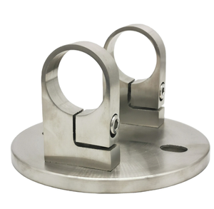 Support mural de balustrade en acier inoxydable, pièces de balustrade verticales - Product Image 3