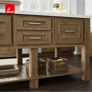 Mobili da <span class=keywords><strong>Cucina</strong></span> Personalizzati Alland in Stile Rustico con Lavello in Acciaio Inox e Isola in Legno Massello - Product Image 4