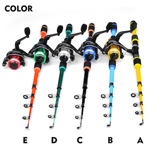 Ensemble de <span class=keywords><strong>canne</strong></span> à pêche en <span class=keywords><strong>mer</strong></span> pour débutants, <span class=keywords><strong>canne</strong></span> en plastique renforcé de fibre de verre à longue portée avec moulinet, options 15M/18M pour débutants - Product Image 3