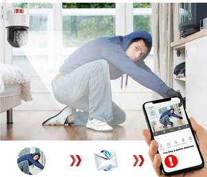 Caméra <span class=keywords><strong>IP</strong></span> PTZ WiFi Tuya Smart 5MP avec zoom optique 30x, caméra de sécurité extérieure sans fil, étanche, compatible RJ45 Ethernet - Product Image 4
