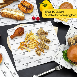 Papel Antigrasa e Impermeable Impreso Personalizado, Tamaño Personalizado, Ecológico y Biodegradable para Papas Fritas/<span class=keywords><strong>Pollo</strong></span> Frito - Product Image 4