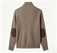Herren Woll-Kaschmir-Strickjacke mit Stehkragen und Reißverschluss, Dicke Warme Winter-Strickjacke, Großhandel mit Eigenem Logo, Premium-Strickwaren