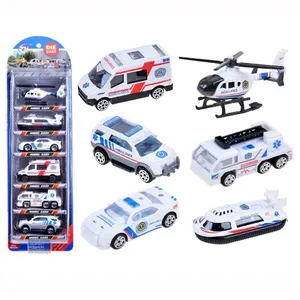 Gegoten Model Brandweerwagen Terugtrekken Voertuigen Speelgoed 1:64 Mini Metalen Klein Speelgoed Diecast Legering Automodel