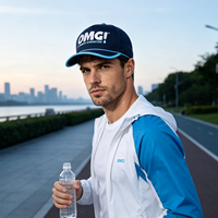Casquette de baseball OEM personnalisée en polyester avec logo réglable, imperméable, perforations découpées au laser, pour la performance, vente en gros