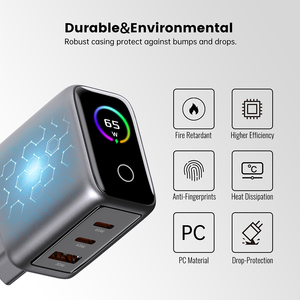 <span class=keywords><strong>Chargeur</strong></span> rapide USB-C GaN Tommox 65W 45W PD 3.0 avec protection OTP/OVP pour ordinateur portable et téléphone portable - Product Image 3