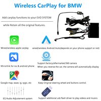 Kit de Rétrofit Décodeur Multimédia Sans Fil CarPlay Android Auto Road Top pour Système BMW EVO ID5 ID6 Années 2017-2020