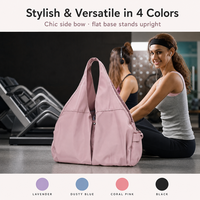 Sac de sport pour femme en tissu Oxford imperméable avec quatre poches latérales, idéal pour le yoga, le pilates, les séjours de fitness et les voyages de week-end – Fabrication sur mesure