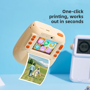 Appareil photo numérique pour enfants avec écran IPS <span class=keywords><strong>de</strong></span> 2,4 pouces, 48MP haute définition, double objectif, lecteur MP3 intégré, jeu, imprimante thermique instantanée - Product Image 5