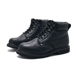 Botas de Trabajo Personalizadas para Hombre con Puntera de Material Compuesto, Cierre de Cordones, Parte Superior de Cuero de Grano Entero, Suela de Goma, Uso Industrial y Arquitectónico, Todas las Temporadas - Product Image 4
