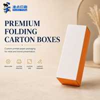Boîtes d'emballage en carton blanc à surface lisse pliables avec impression de logo personnalisée pour parfum, bougie, gloss à lèvres