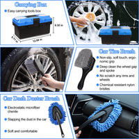 Kit d'outils de nettoyage d'accessoires automobiles pour roues intérieures et extérieures, 27 pièces