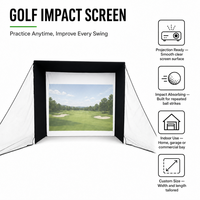 Écran d'impact pour simulateur de golf sur mesure, filet de pratique de golf intérieur avec écran de projection et œillets