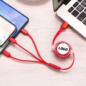 Wholesale Promotional Gift Mobile Phone 3 in 1 <b>Multi</b> <b>Charger</b> Custom for Iphone Charging Usb Cable With Logo - Product Image 4