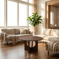 Table basse portable en bois massif, moderne et durable, pour salon, meubles de maison