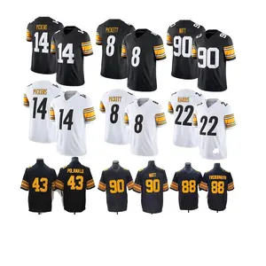 Maglia acciaio maglia NFL cucita su misura ricamata uniforme da Football americano tj watt kenny pickett maglia 32 squadre