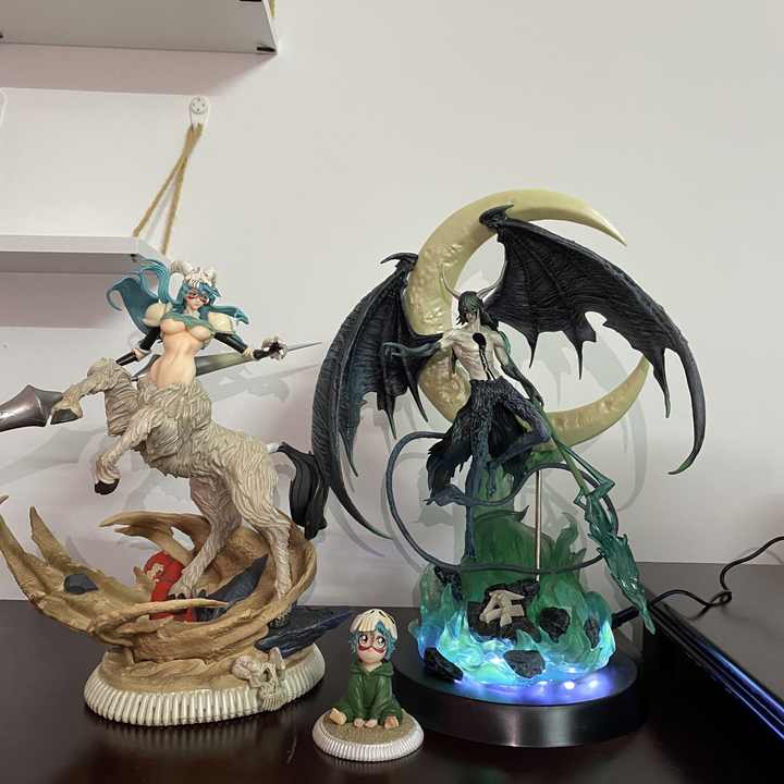 40cm Anime Bleach Action Figures Toys Ulquiorra Cifer Figurine Gk PVC Model  Statue with Light Gifts