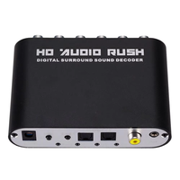 Dekoder Audio Home Theater 5.1 DolbI DTS AC3 Optik SPDIF Koaksial ke 6 RCA Konverter Bersertifikasi CE FCC Grosir