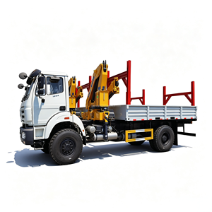 รถบรรทุกขนส่งบุคลากรขับเคลื่อนสี่ล้อแบบ 4x4 AWD พวงมาลัยขวา ยี่ห้อ Beiben พร้อมเครนไฮดรอลิก 6.3 ตัน สำหรับงานโลจิสติกส์ - Product Image 1